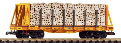 PIKO 38791 - G - Rungenwagen mit Holzladung, UP